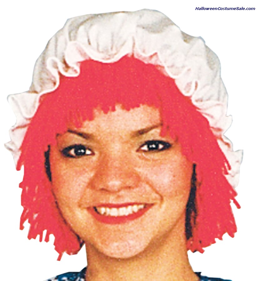 RAGGEDY ANN WIG WITH HAT 