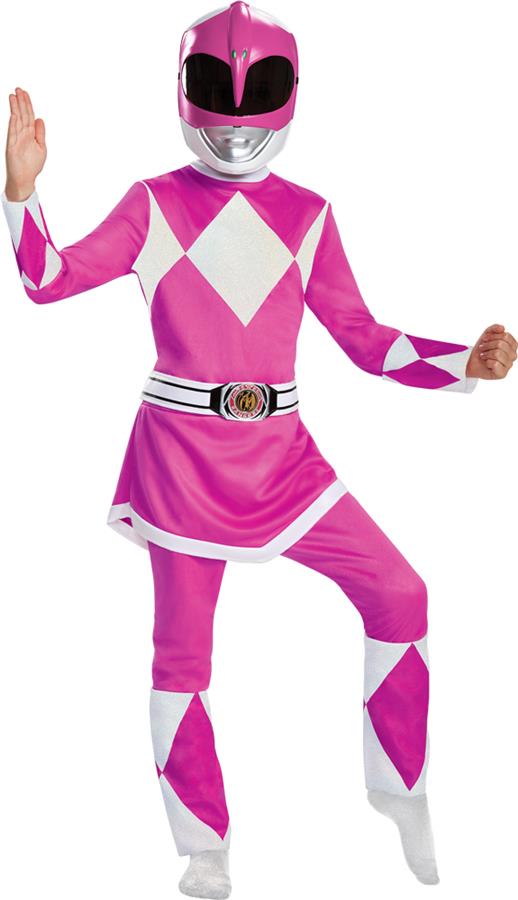 Girls Pink Ranger Deluxe Costume - Mighty Morphin