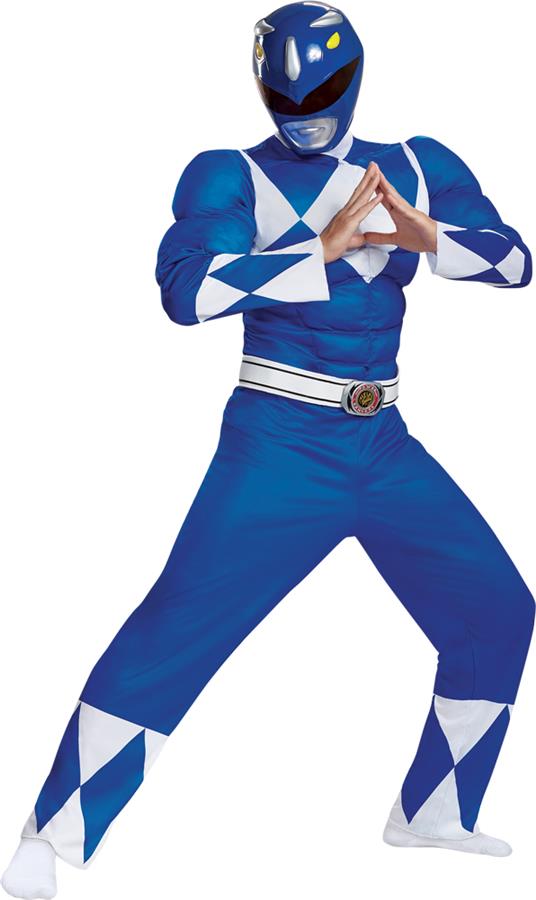 Mens Blue Ranger Classic Muscle Costume - Mighty Morphin