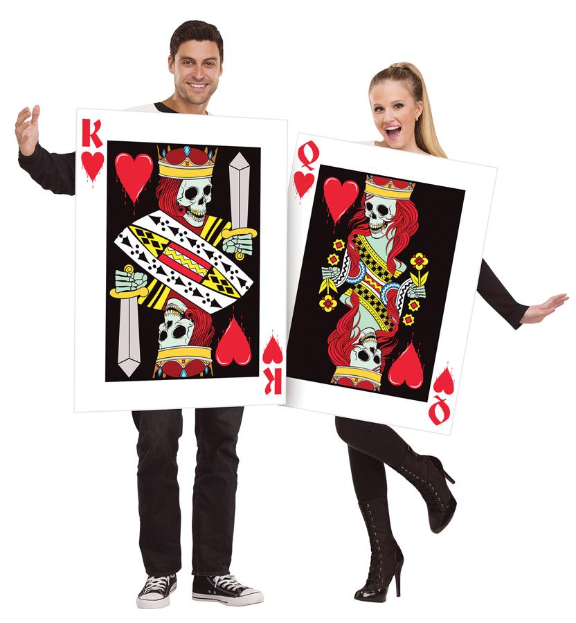 KING AND QUEEN OF HEARTS 2 ADULT COSTUMES