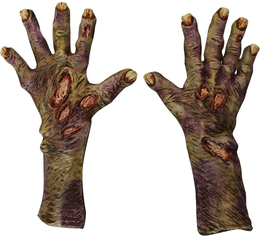 ZOMBIE ROTTED LARGE LATEX GLOVES