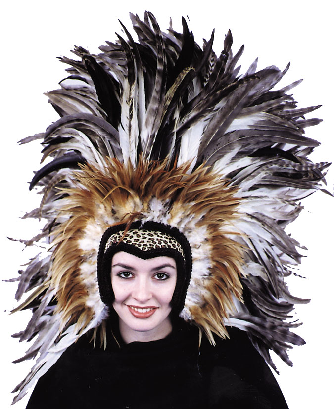 Headdress Feathered/ LEOP TRIM
