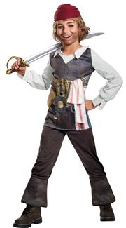 Boys Captain Jack Classic Costume - Pirates Of The Caribbean 5