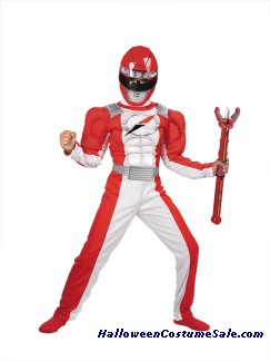 DELUXE RED RANGER CHILD MUSCLE COSTUME