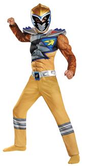 GOLD RANGER DINO CLASS MUSCLE CHILD COSTUME