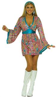 Womens Wild Swirl Dress Costume