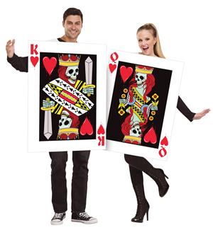 KING AND QUEEN OF HEARTS 2 ADULT COSTUMES
