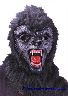 GORILLA MASK WITH TEETH, DELUXE