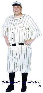 Old Tyme Baseball Player Costume - Plus Size