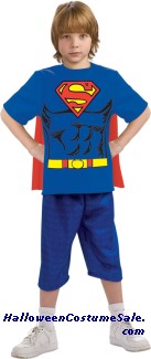 SUPERMAN SHIRT CHILD CAPE