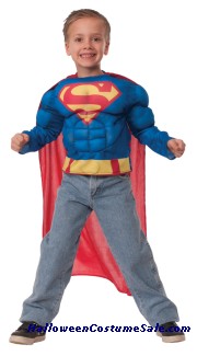SUPERMAN MUSCLE SHIRT CHILD COSTUME
