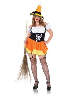 Adult Candy Corn Witch Costume