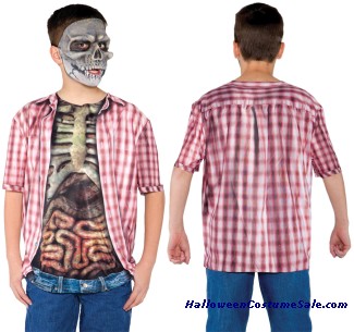 SKELETON WITH GUTS SHIRT CHILD COSTUME