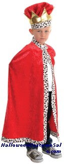 RED CAPE KING CHILD COSTUME