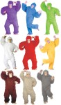 Gorilla Adult Costume (Plus Size) - Includes fur jumpsuit, latex mask, mitts, and feet.