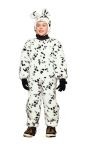 Dalmatian Plush Child Costume&nbsp;includes dalmatian jumpsuit and hood. Sizes available : Toddler, Small, Medium &amp; Large.