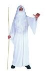 White wizard costume includes white robe and rope (wig and beard sold separately).