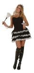Frenchie costume includes satin laced dress w/invisible zipper and shoulder straps, headband, cuffs and choker. Also available in Plus Size:&nbsp;<a href="/FRENCHIE-COSTUME-Grp-123Z81416-plus.aspx">Z81416-plus</a>.