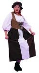 Renaissance Peasant Lady costume includes vest, hat &amp; dress.