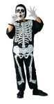 Skeleton costume - Printed version. Includes jumpsuit &amp; hood. Gloves not included.