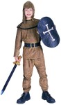 King Arthur costume includes hood, top pants collar, cuffs &amp; belt.