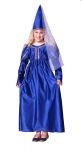 Medieval Princess costume - This quality Medieval Princess costume is perfect for dress-up and/or school plays. Medieval princess includes : long velvet blue dress with gold trim and hat with attached veil.