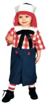 Raggedy Andy Toddler - Includes - Pant/Shirt style jumpsuit costume and striped stockings. Hat with attached wig also included.