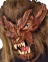 Lone Wolf Mask - Full over the head mask with latex front and plush fur head cover.