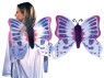 Butterfly wings - Pastel blue, pink, yellow and white.. Made of a translucent material to add realism. Ideal for a child or adult. 18 high, 20 wide.