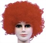 Curly Clown Wig (Red) - Great low-budget curly wig. Made of synthetic fibers. Adult size.
