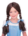 Dorothy Wig (Child/Adult Size) - Straight from the Yellow Brick Road comes one of the most popular wigs available…DOROTHY! Traditional brown pigtail wig with blue ribbons attached.