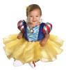 Dress your infant in this mysteriously enchanting Snow White Costume. Dress includes beautiful gold sparkle print overlay, puff sleeves, & character cameo (Hairbow & shoes not included). 