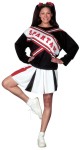 Cheerleader Spartan Girl Adult Costume - Includes top with imprinted Spartan logo and pleated skirt. One size.
