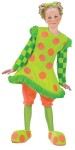 Lolli The Clown Toddler Costume - This is one unique clown costume! Lolli The Clown Toddler Costume includes neon polka dot dress with wire hoop, trimmed in faux fur, bloomers and clown shoe covers. 
