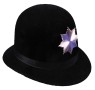 Super top quality police hat with vinyl headband and metal badge. Black Only.  