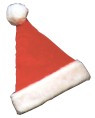 Plush deluxe Santa hat designed to fit over a Santa wig. One size fits most adults.