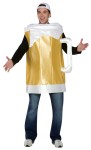 Theres nothing like a frosty beer! One piece, 100% polyester costume. One size fits most adults.