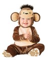 Mischievious Monkey Toddler Costume - Hood with plush tuft and bodysuit with snaps for easy diaper change and skid resistant feet.