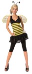 Sweet As Honey Adult Costume - Adorable bee stripe dress with attached petti skirt, flower embellishment, wings and antennae headband. Add your own leggings!