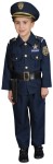 Lets play, Ill be the Police. This beautiful and extremely realistic looking police outfit will have your child feel like he is a real cop. Includes jacket, elastic pants, hat, belt, whistle, handcuffs and gun holster. Polyester costume.