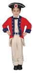 Right out of the Revolution. Includes jacket with vest, pants, belt and hat. Polyester costume. 