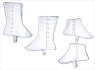 5 Canvas Spats - Spats are washable and can be dyed, snaps on one side. Spats have elastic band that goes under the shoe and snaps up the side.