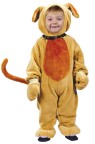 Includes tan and brown jumpsuit with tail and attached foot covers plus matching hood and attached mittens.   